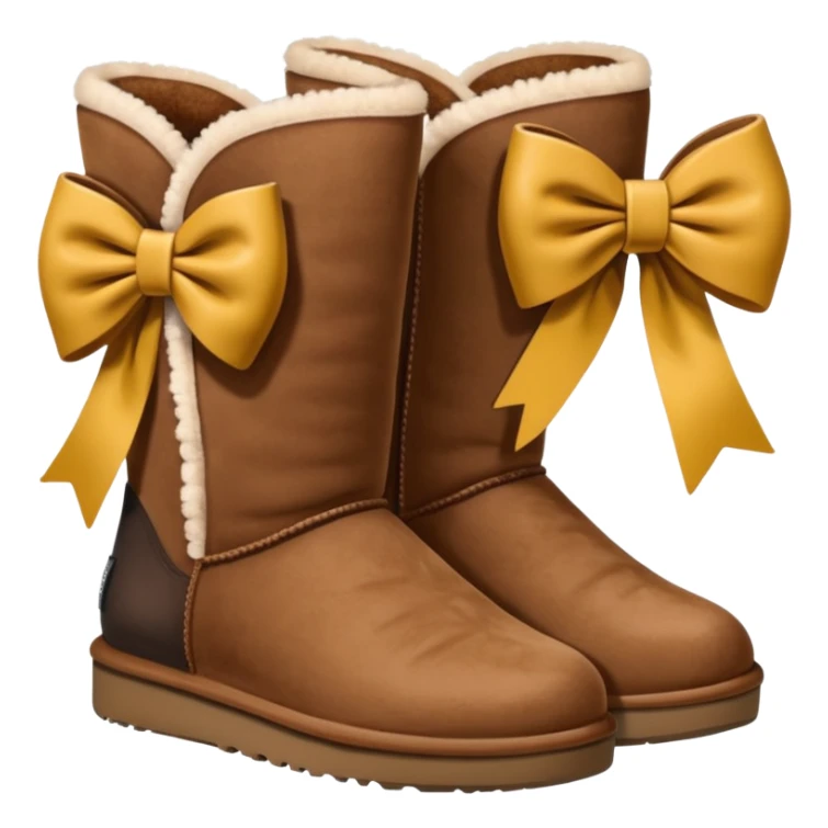 ugg boots that are ankle hight with a cheat bow on the back sticker