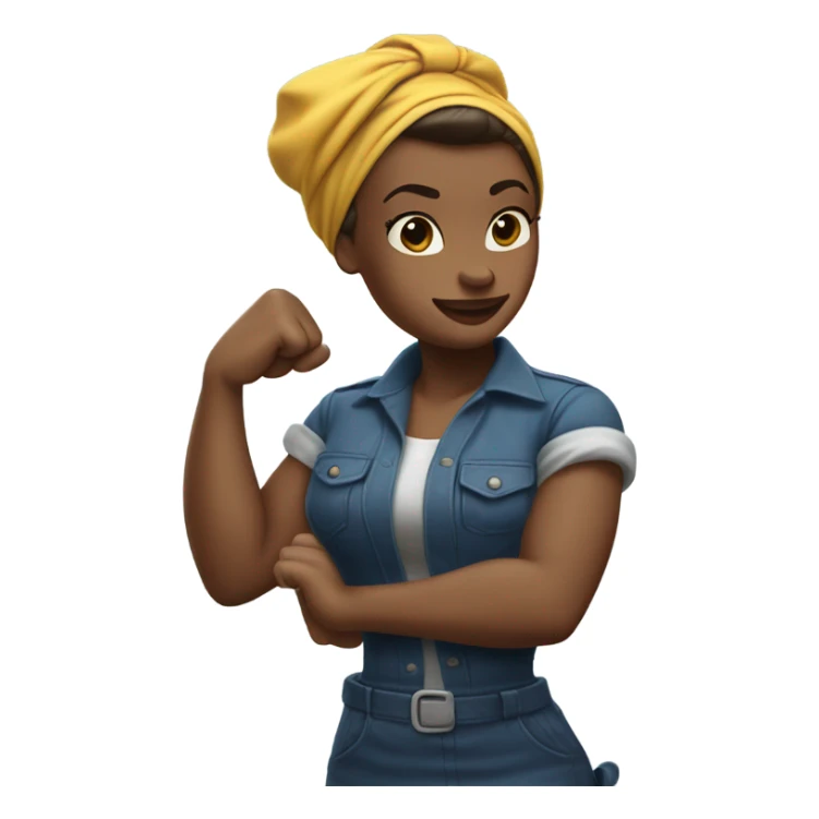 white skin Rosie the Riveter shows biceps  sticker