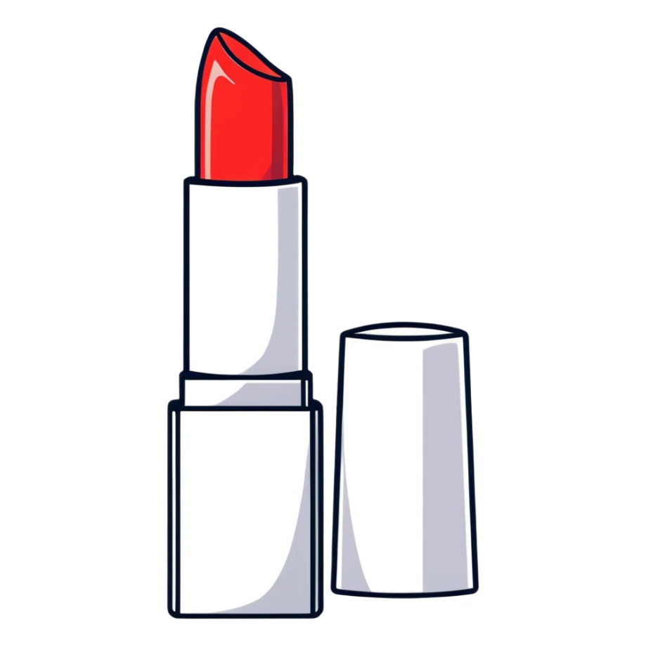 Bubble gum pink color, realistic lipstick sticker