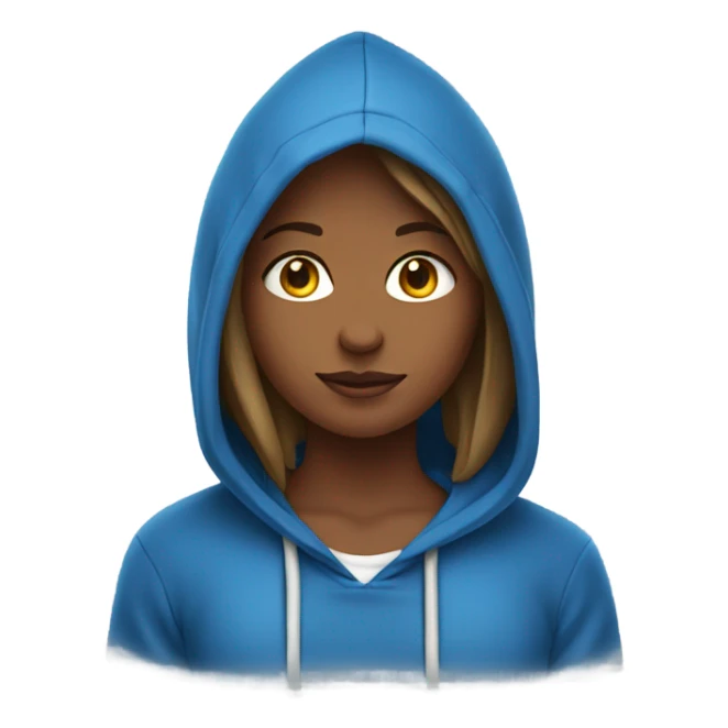 Girl with football and blue hoodie sticker