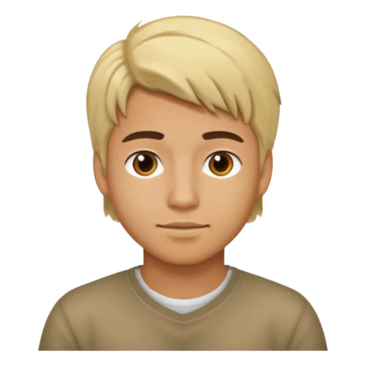 Chico joven latino, piel morena, pelo rubio sticker