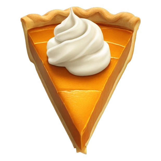Slice of pumpkin pie with cream sticker