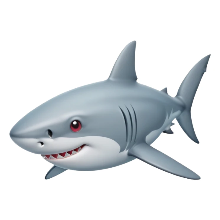Shark with heart on eyes sticker