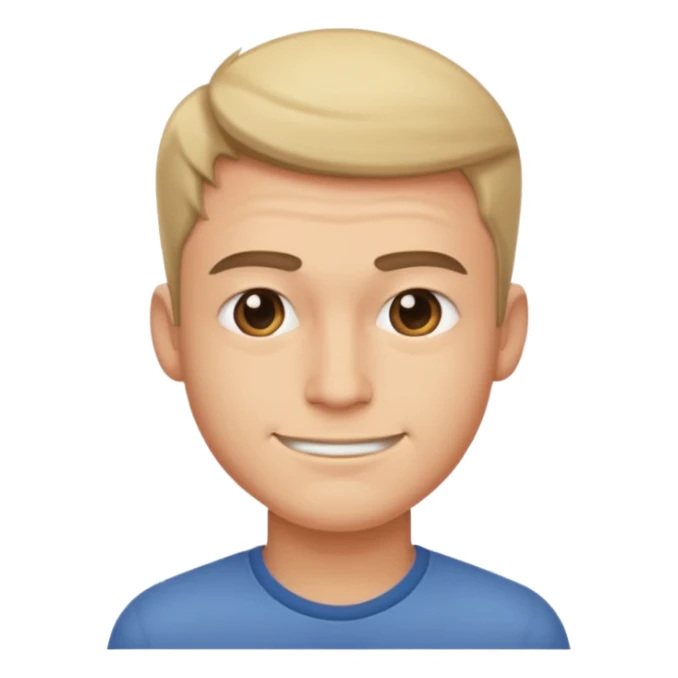 guy smirking with side eye full body sticker