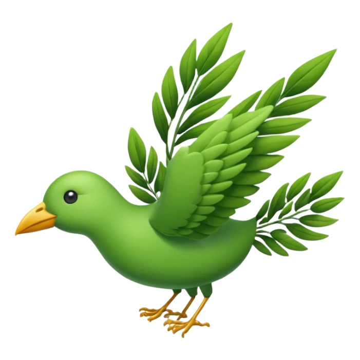 Plant in Shape of a bird flying sticker
