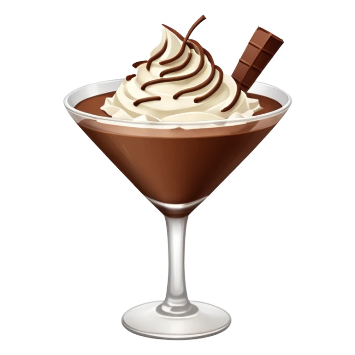 Chocolate martini with whip cream sticker