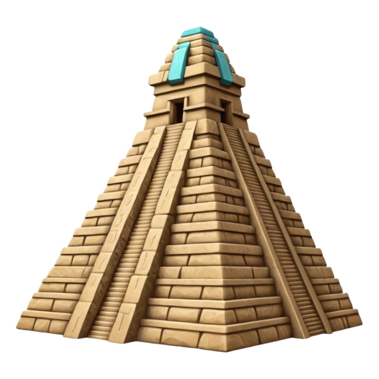 Mayan pyramid with intricate carvings sticker