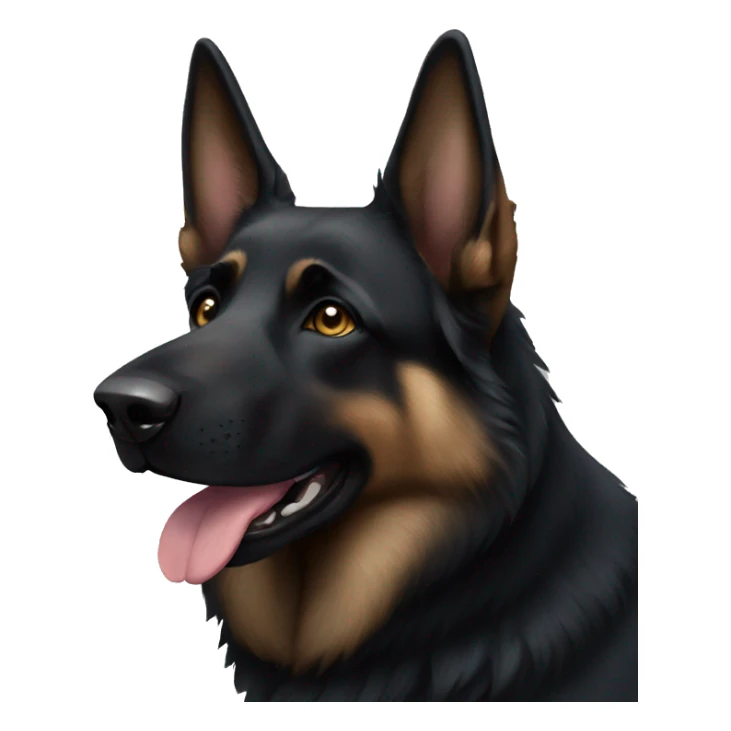 Black German shepherd  sticker