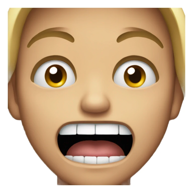 eyes wide open mouth smiling scared  sticker