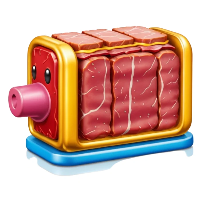 Jeff Koons style spam meat abstract art sculpture  sticker