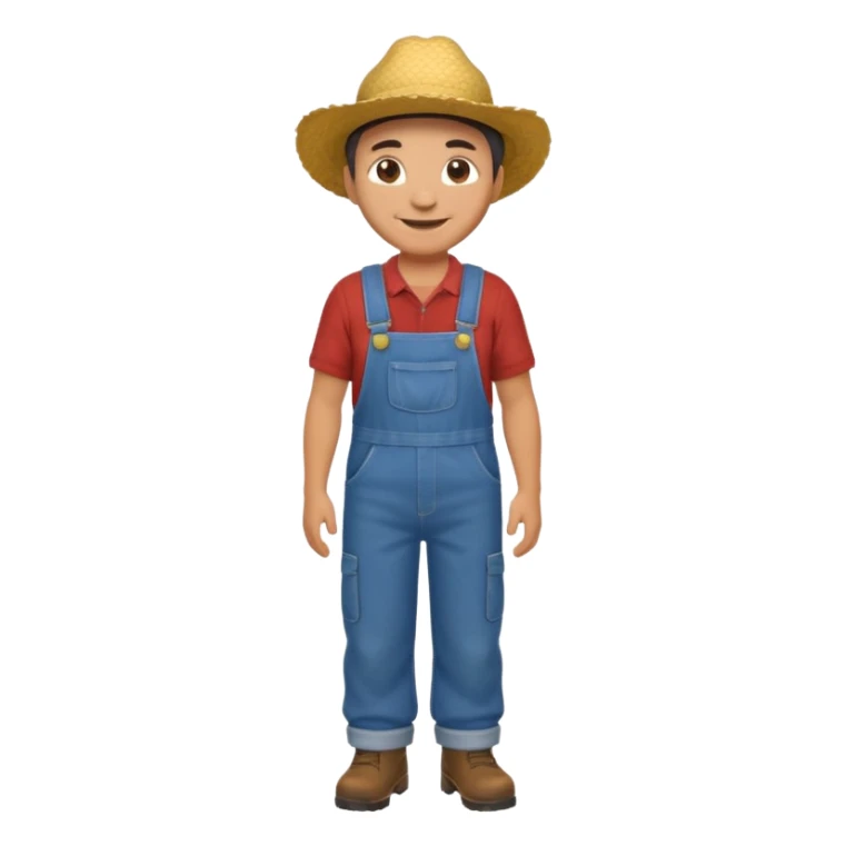 High resolution of  full body farmer sticker