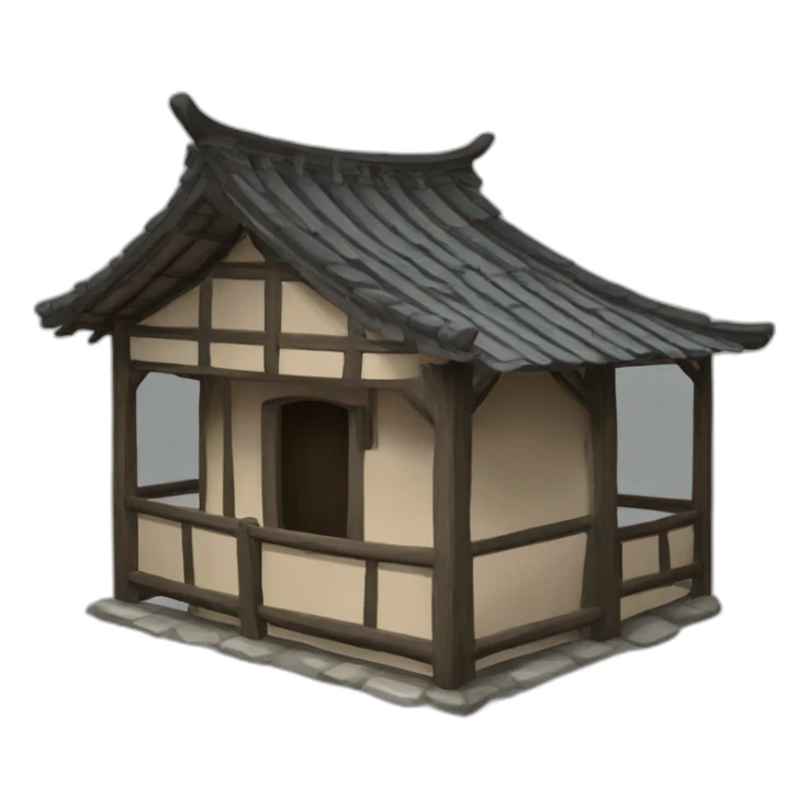 a hut in the medieval Chinese style sticker