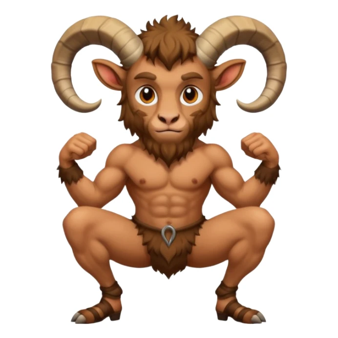 a satyr with goat legs sticker