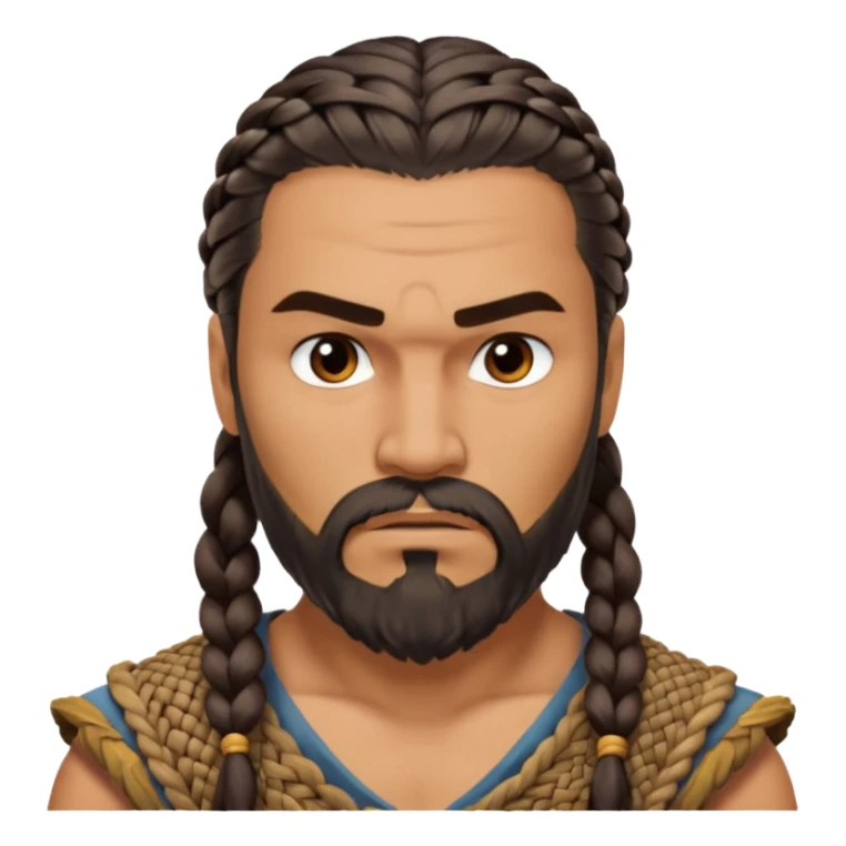 Khal Drogo  wihtout crown   from Games of throne character face only front face sticker