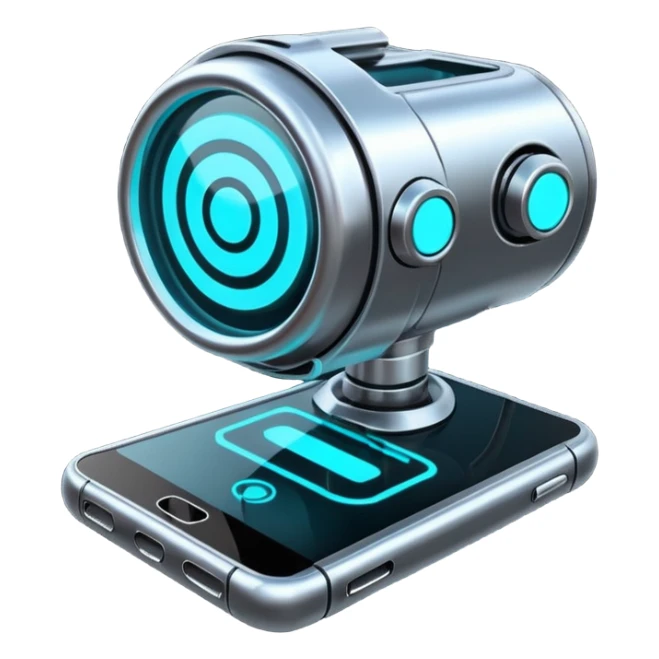 Shiny advanced futuristic Cyberpunk gadget sticker