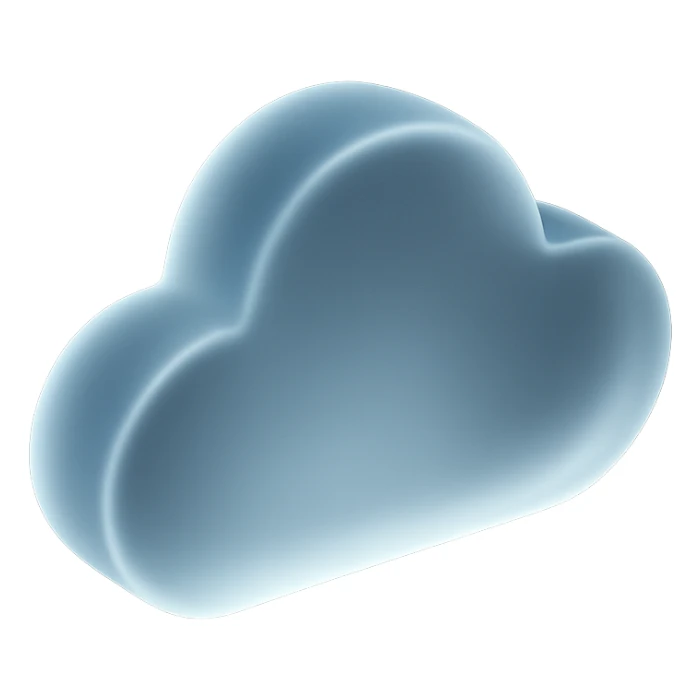a stylized cloud with a matte glass effect sticker