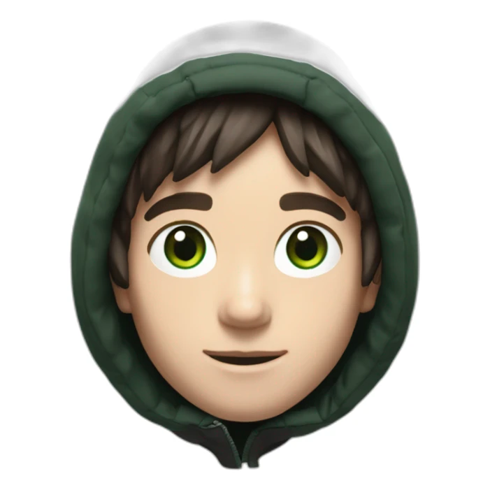 white boy,jack the north face black winter cap the north face black,mid long hair green eyes  sticker