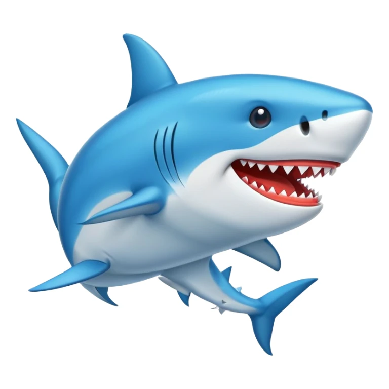 Un emoji de un tiburón con zapatos  sticker