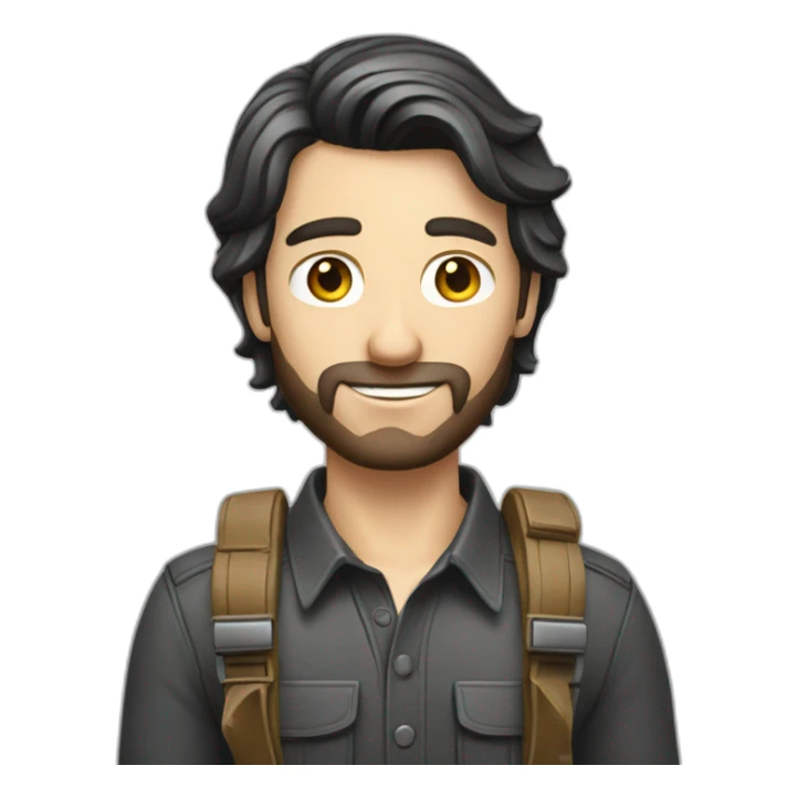 Male Photographer Caucasian brunette sticker