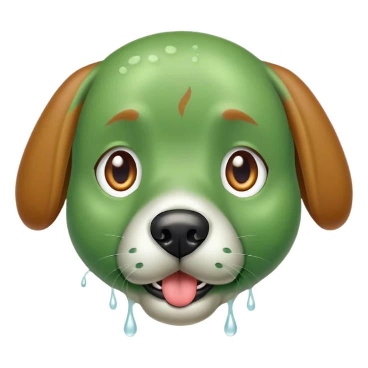 Green dog sticker