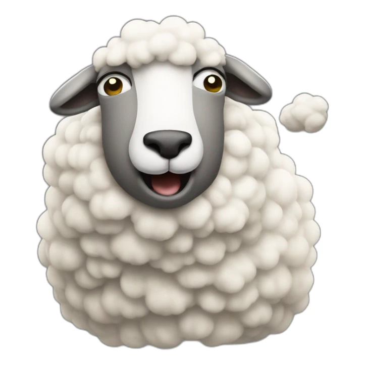 Sheep throwing up sticker