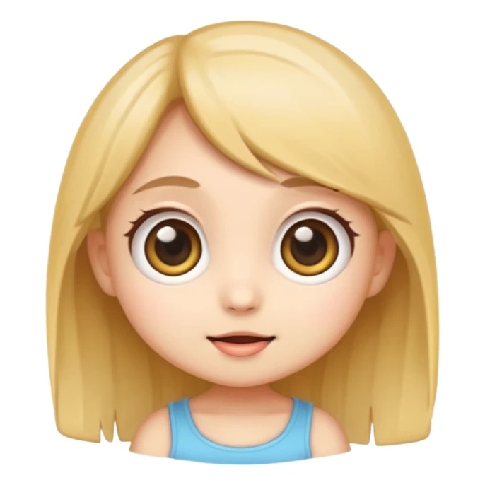 emoji, cute chibi cartoon, big eyes, soft shading, smooth gradients, clean outlines, high detail, sticker style sticker