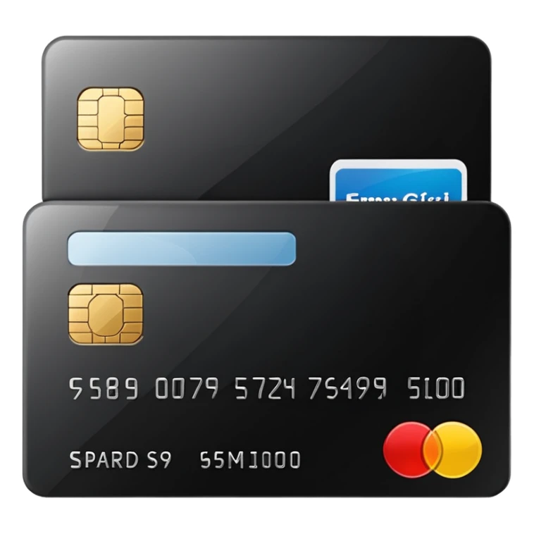 black credit card, no text, no numbers sticker