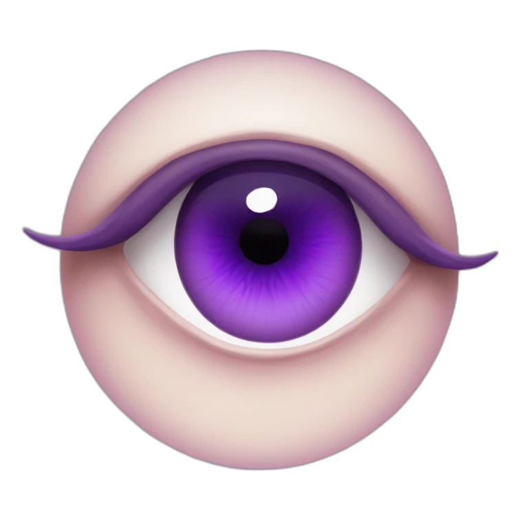 majestic godly violet iris eyeball serious intense symmetrical knowledgable sticker