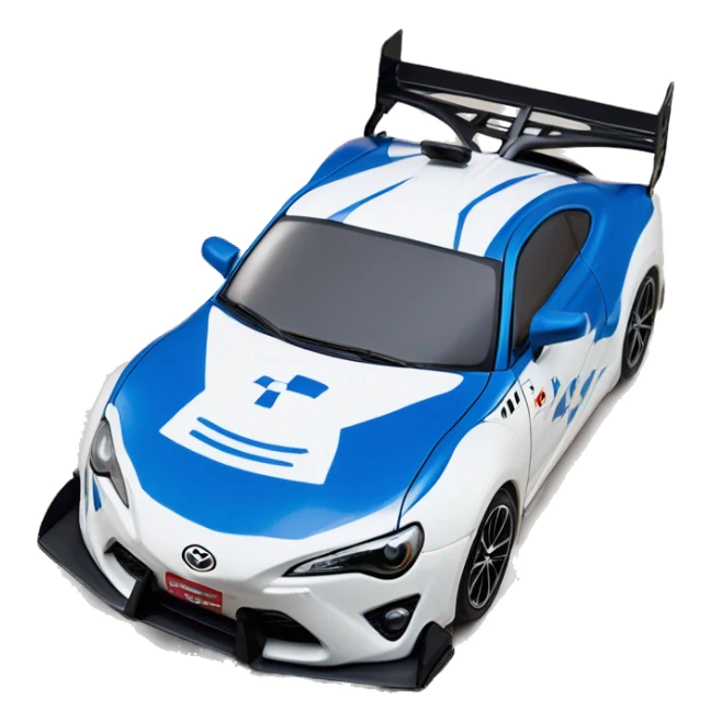 Radio Controlled Captain Rex themed 2013 Toyota 86 shaped like a Formula One race car with exposed turbine wheels  sticker