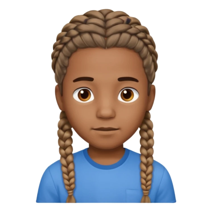 Un chico moreno con trenzas sticker