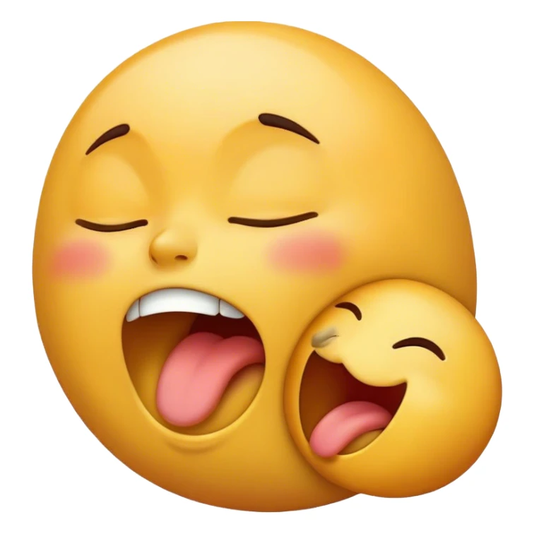 sleeping emoji with yawning emoji sticker