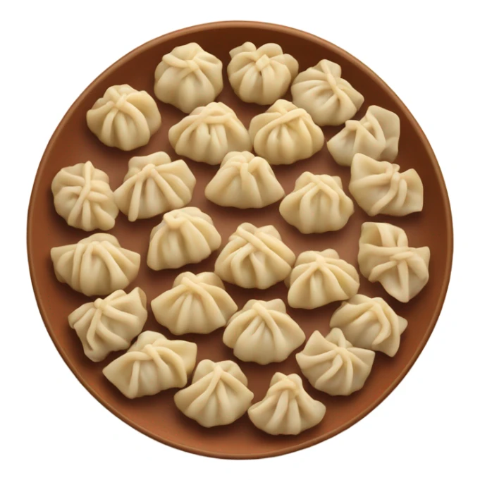 A plate of dumplings sticker