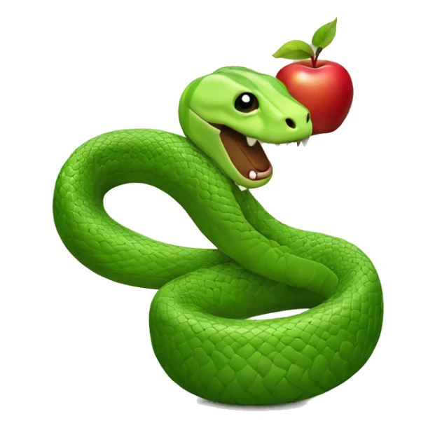 snake and apple together - snakeapple / Snake in the form of an apple sticker