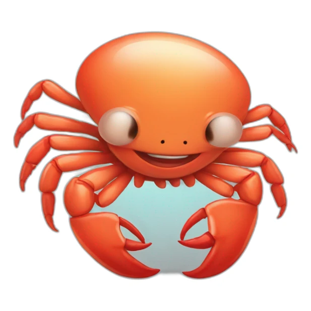Happy cute Shrimps crabs comic manga style sticker