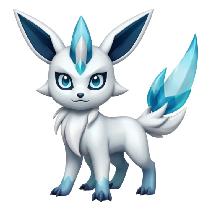 Shiny Dark Pastel Sparkly Absol-Glaceon-Zangoose-Hybrid (Full body) sticker