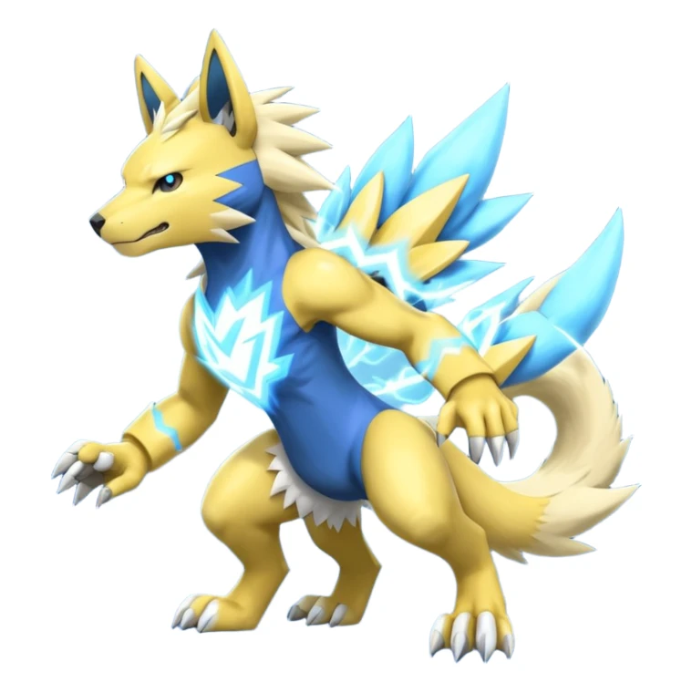 WereGarurumon-Manectric-Zeraora-fusion (full body) sticker