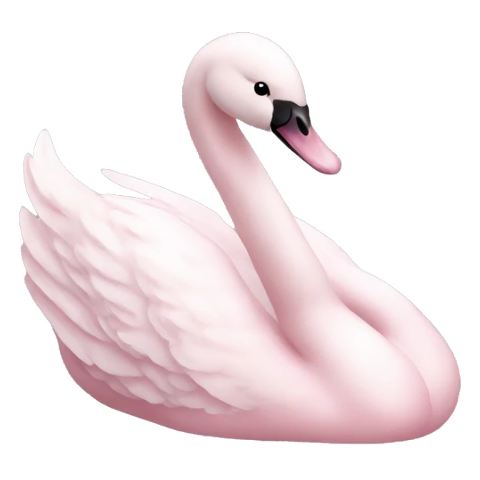 pastel pink swan sticker