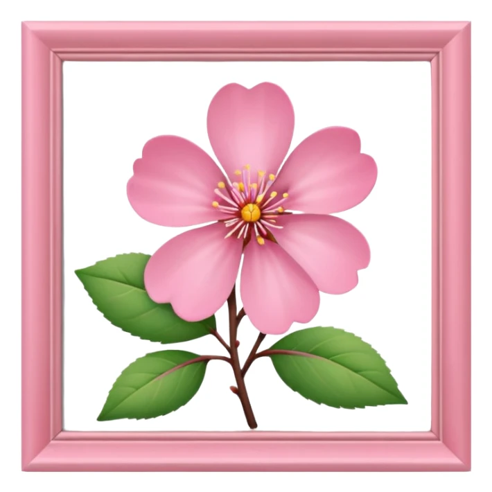 pink framed photo of a blossom sticker