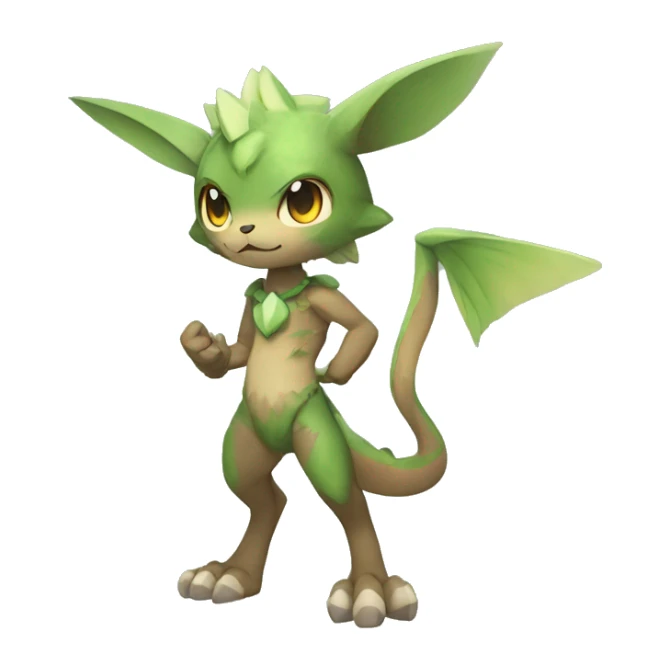 a anthro chibi-style rock-type-ground-type Fakémon-hybrid full body sticker