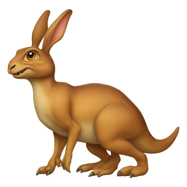 hare in the form of a dinosaur sticker