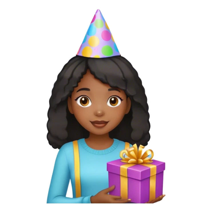 19th birthday black girl  sticker