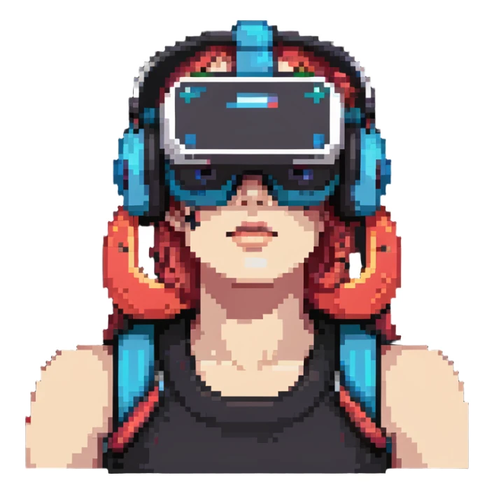 speed bag wearing VR headbands and headrests sticker