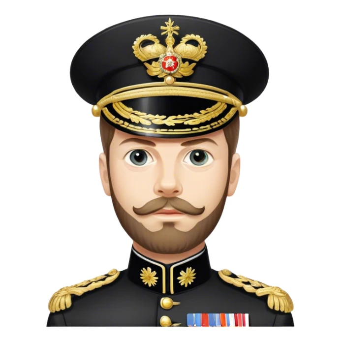 Czar Nicholas II in his black uniform sticker
