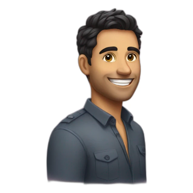 My friend Manav who is very dashing and has a great smile sticker