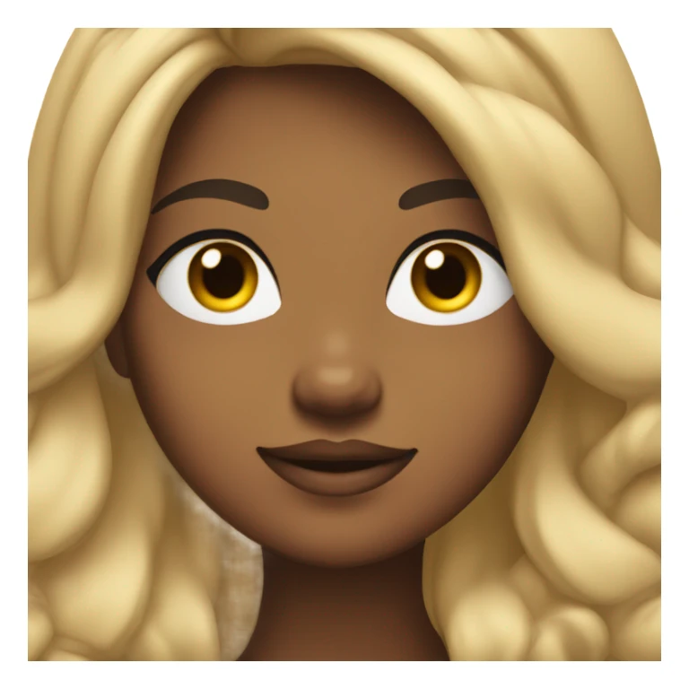 thick curvy girl with a tan, dark eyes and wavi 2b hair sticker