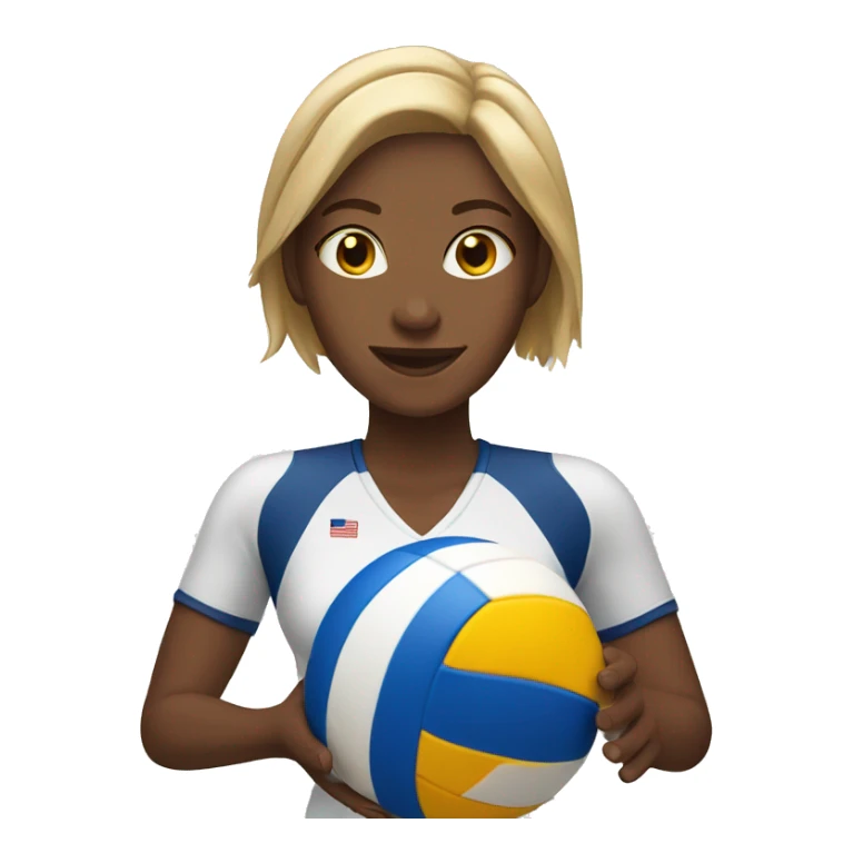 white woman playing volleyball sticker