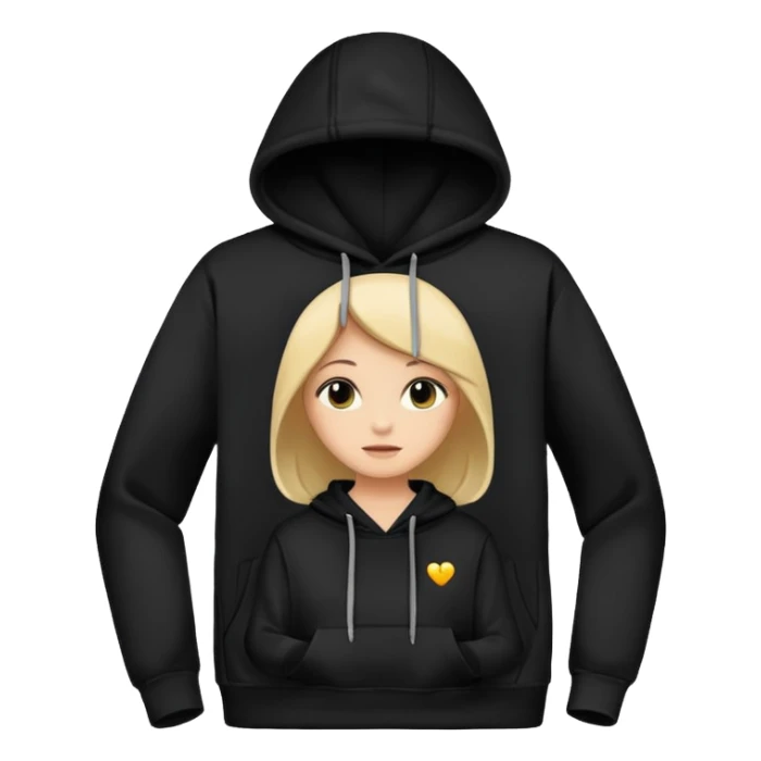 Black Hoodie with a print Ten’s Beauty  sticker