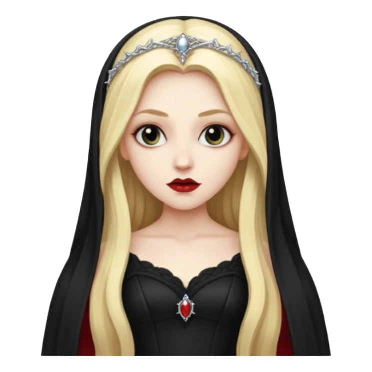 Bride of Dracula with long blonde hair sticker