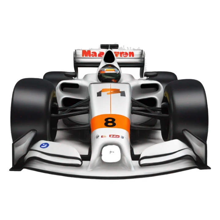mclaren formula one car with the number 81 sticker