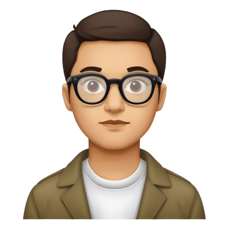 30 year old gut in thick glasses wearing supreme sticker